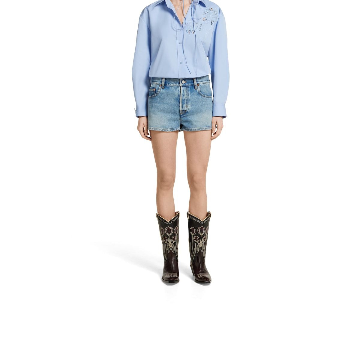 PF12 STONE WASHED BLUE DENIM Gucci