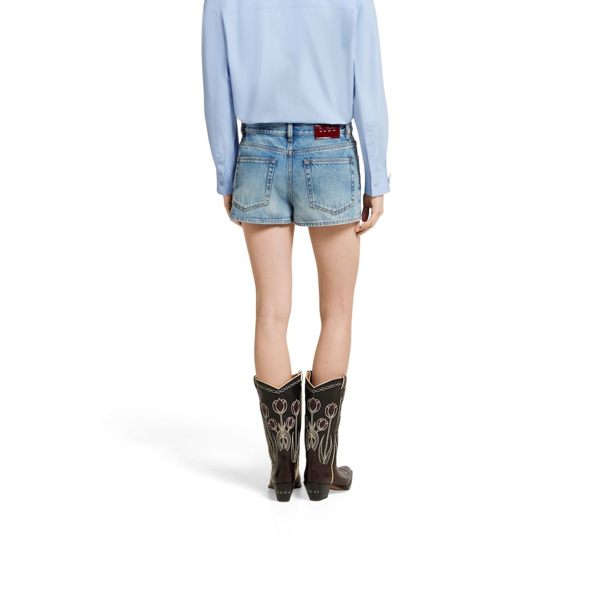 PF12 STONE WASHED BLUE DENIM Gucci