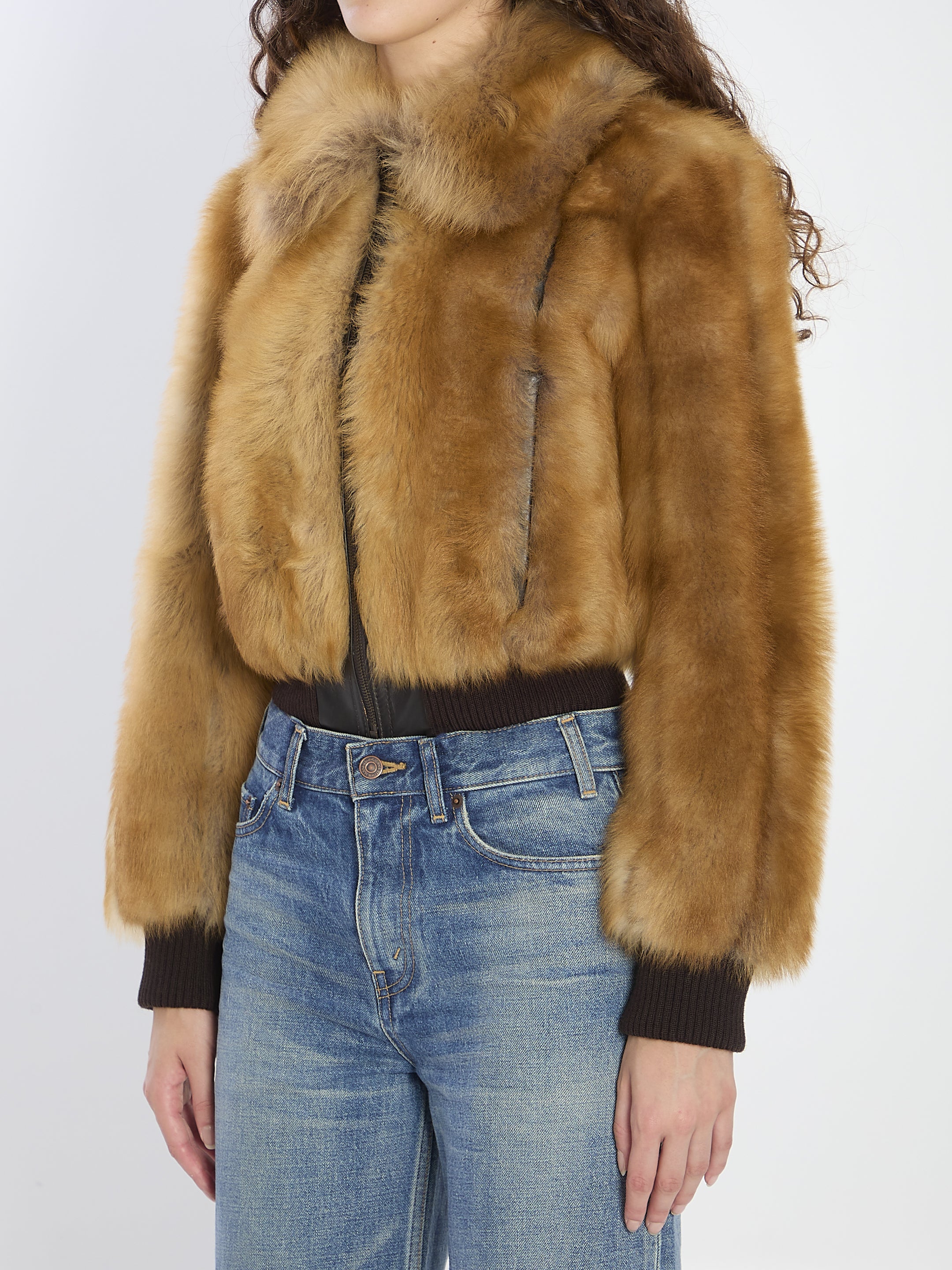 BOMBER JACKET IN SHEARLING Saint Laurent
