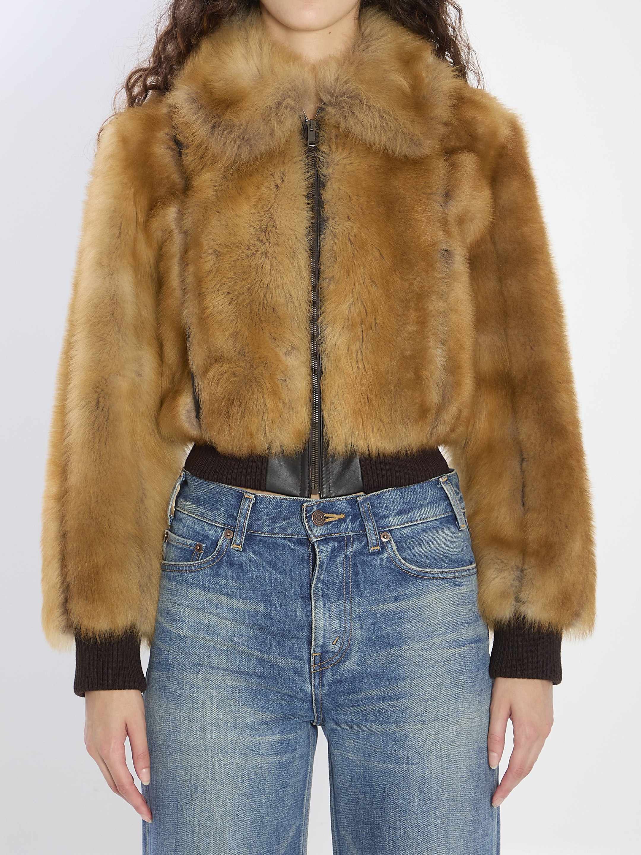 BOMBER JACKET IN SHEARLING Saint Laurent BEIGE 38