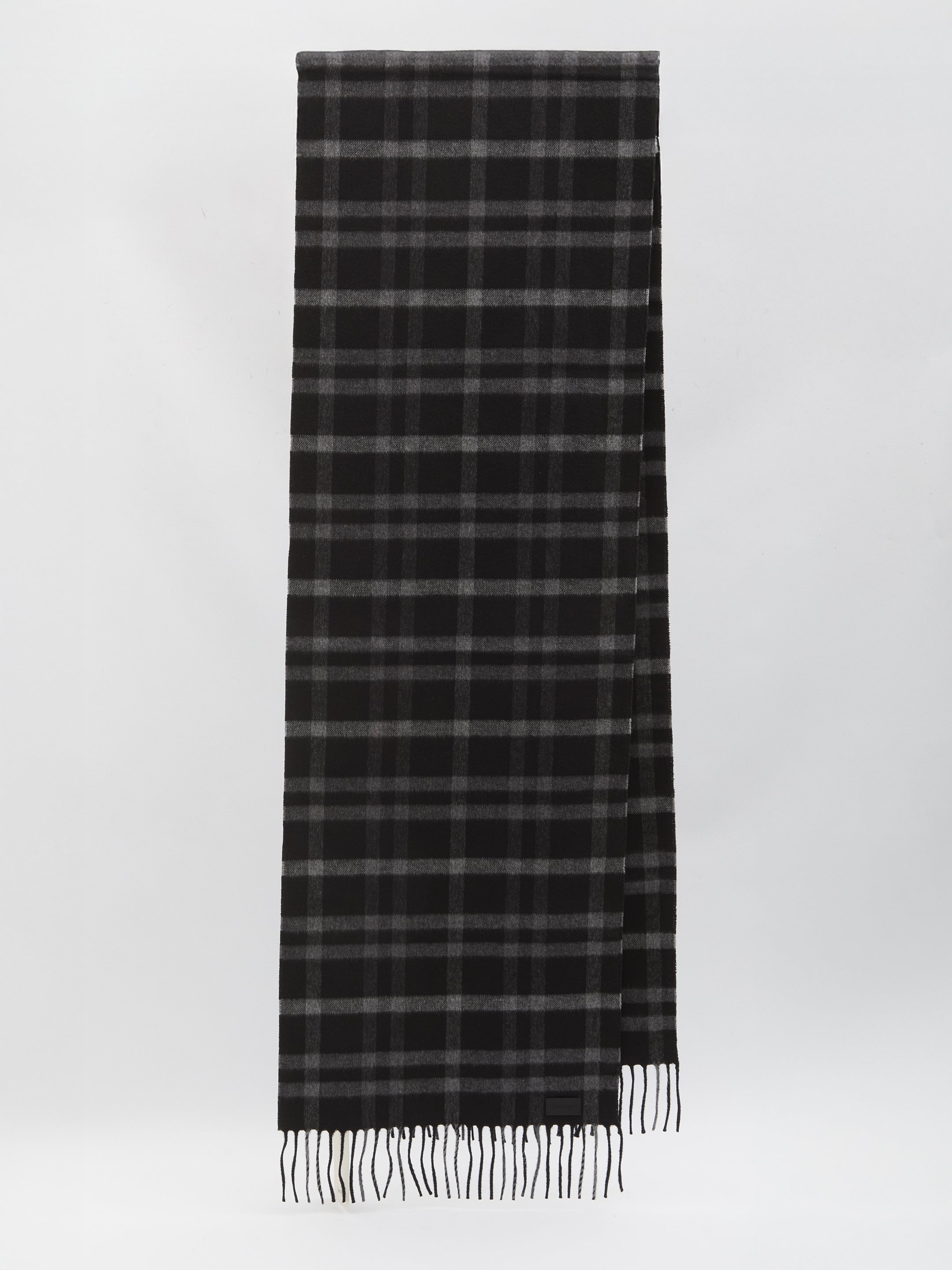 TARTAN SCARF Saint Laurent BLACK QT