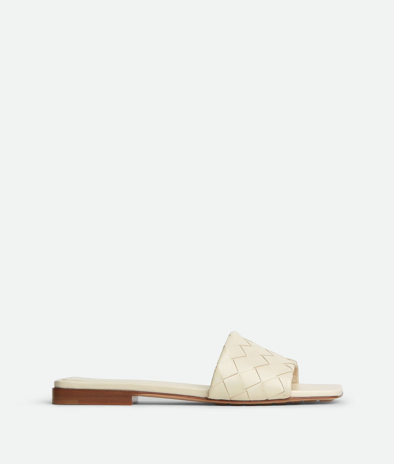 KITTEN HEEL MULE INTRECCIO FLAT Bottega Veneta SEASALT 37.5