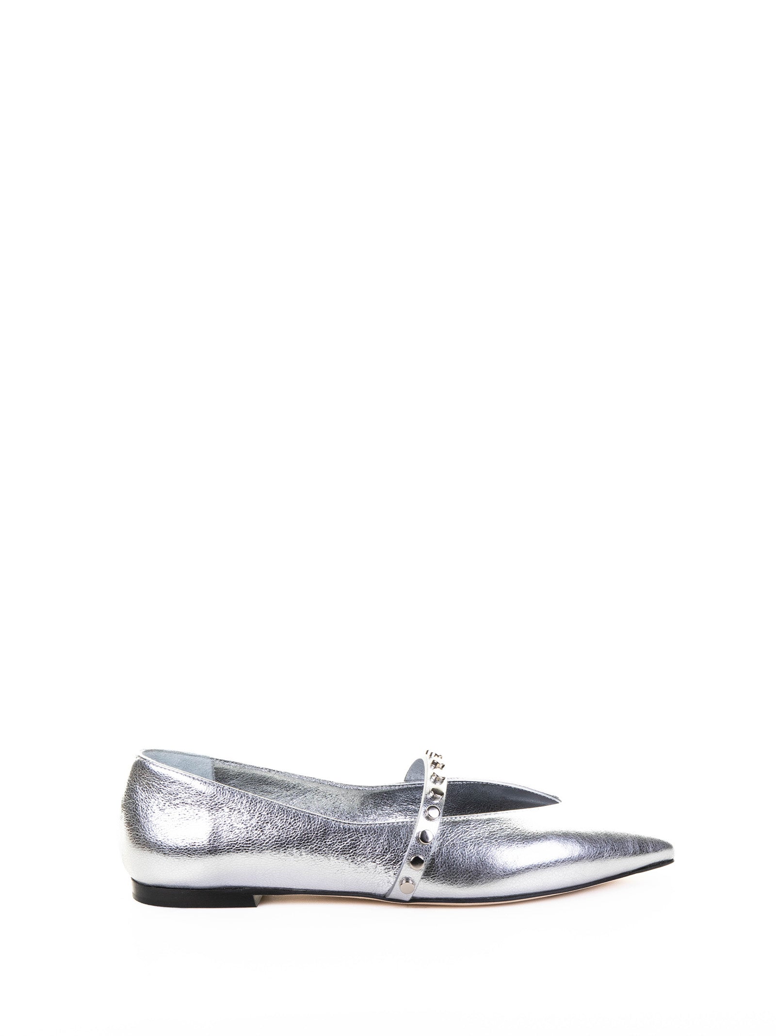 SILVER BOS TAURUS FLAT SHOES Alexander McQueen SILVER SILVER 37
