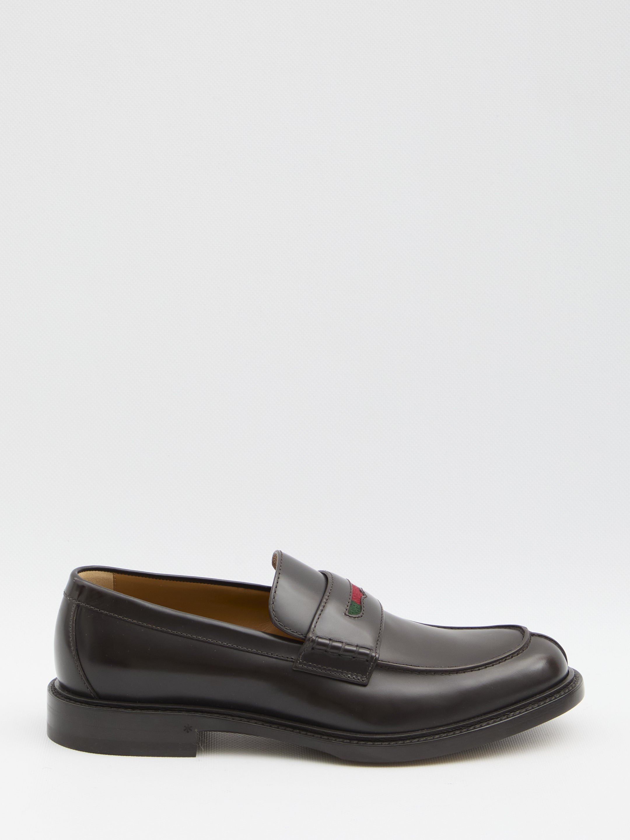 BLACK LEATHER LOAFER Gucci BROWN 7