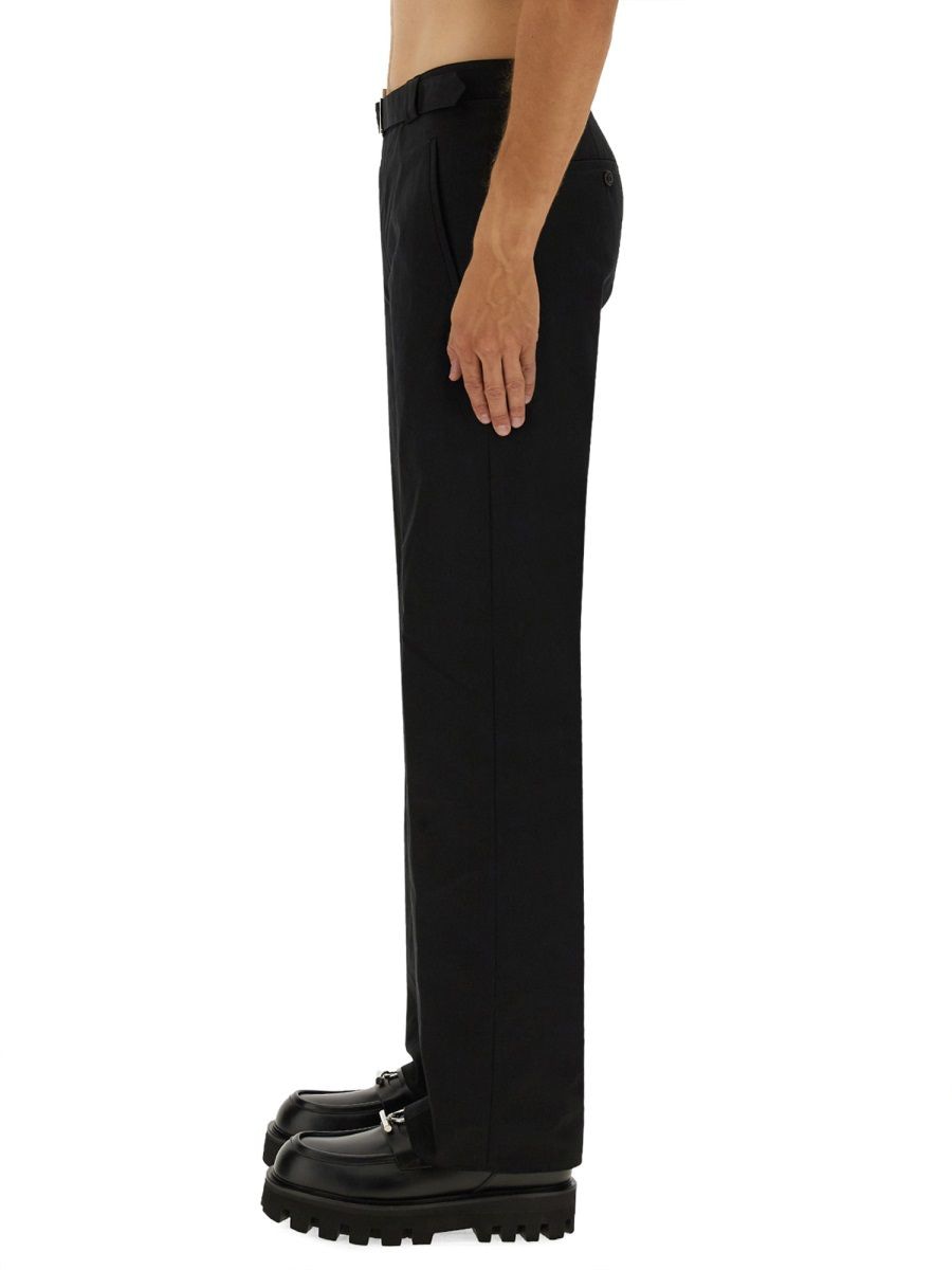 BLACK COTTON MIX TROUSERS Alexander McQueen