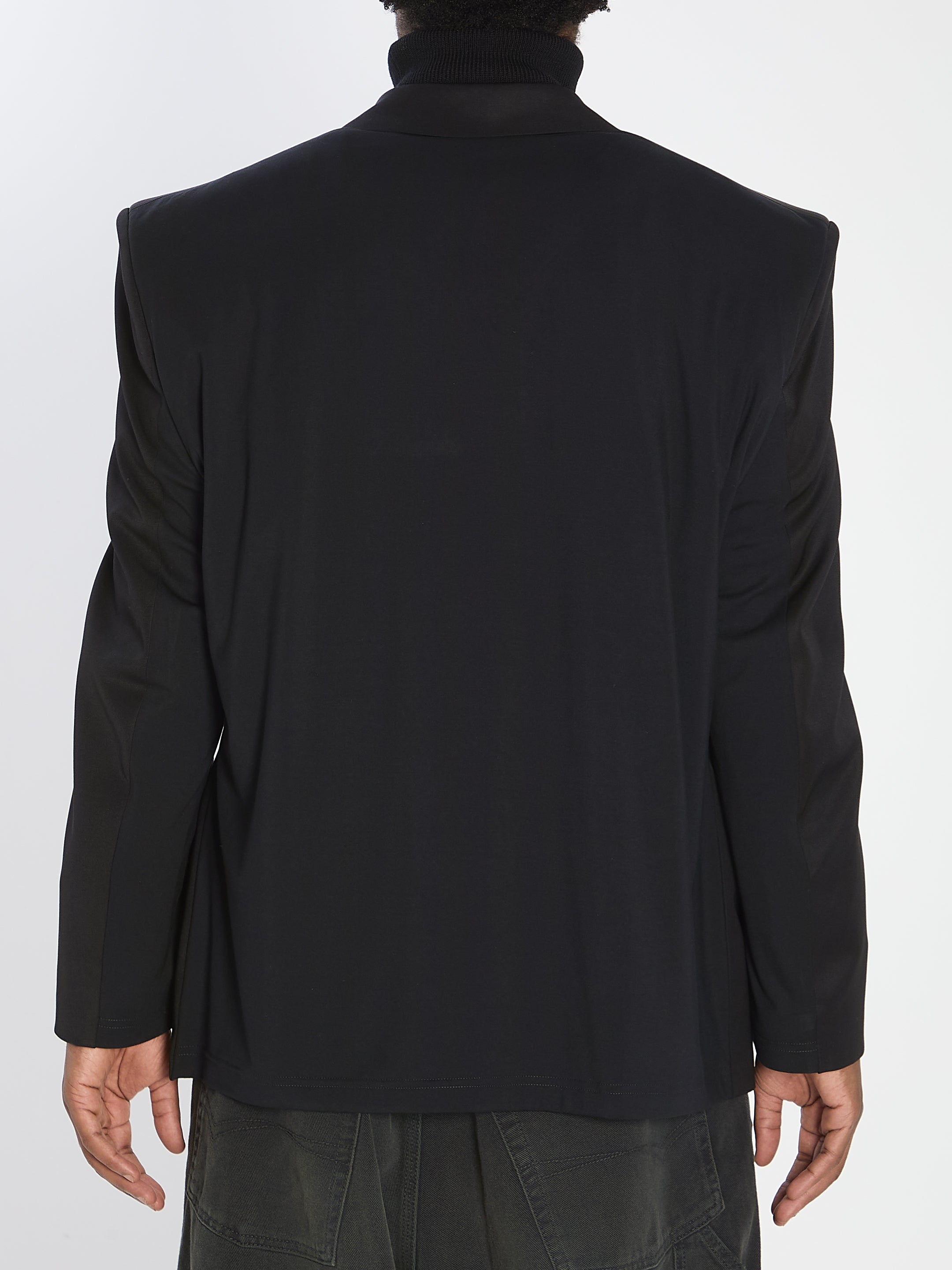 TAILORED JACKET IN TWILL AND JERSEY Balenciaga