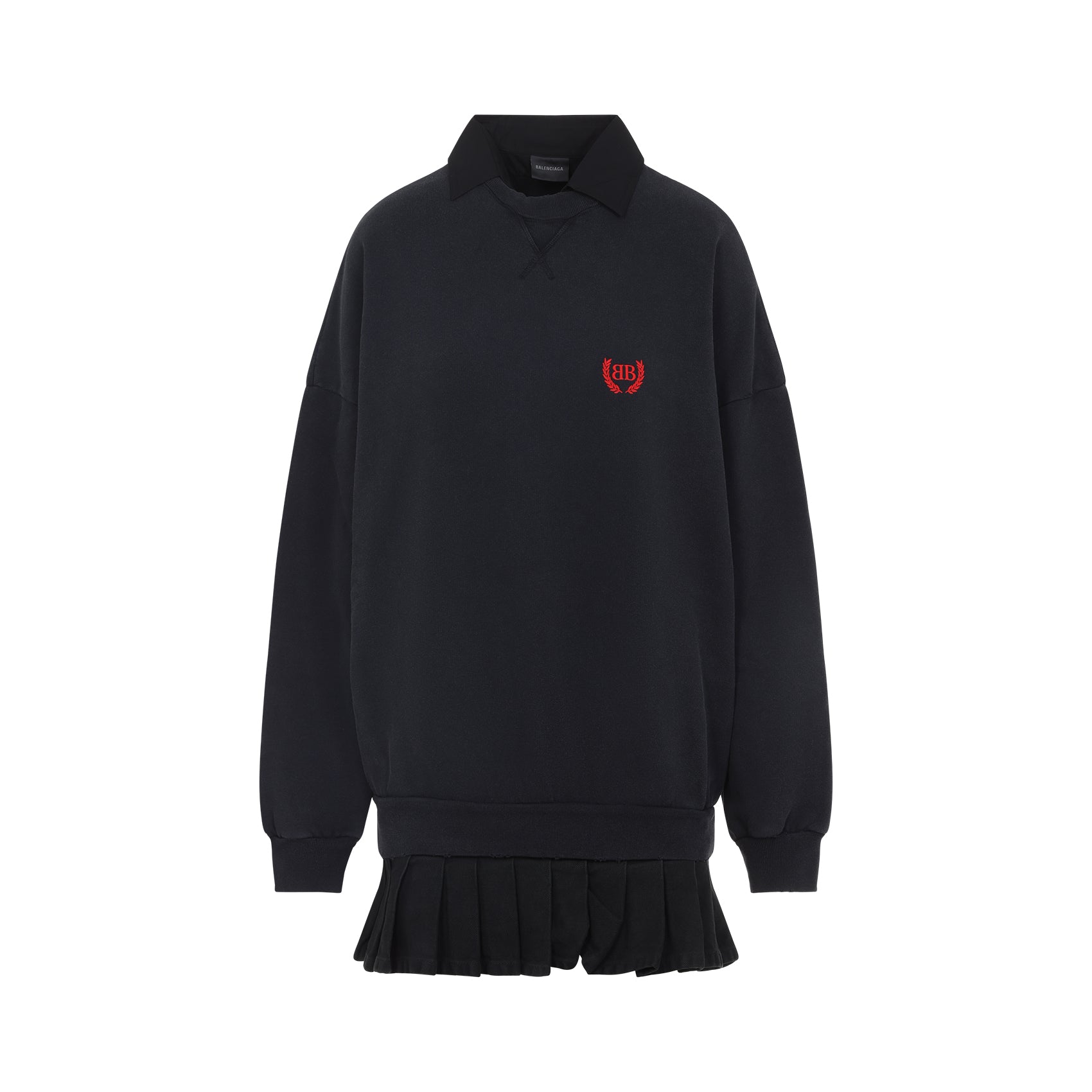 MINI DRESS IN COTTON Balenciaga BLACK 01