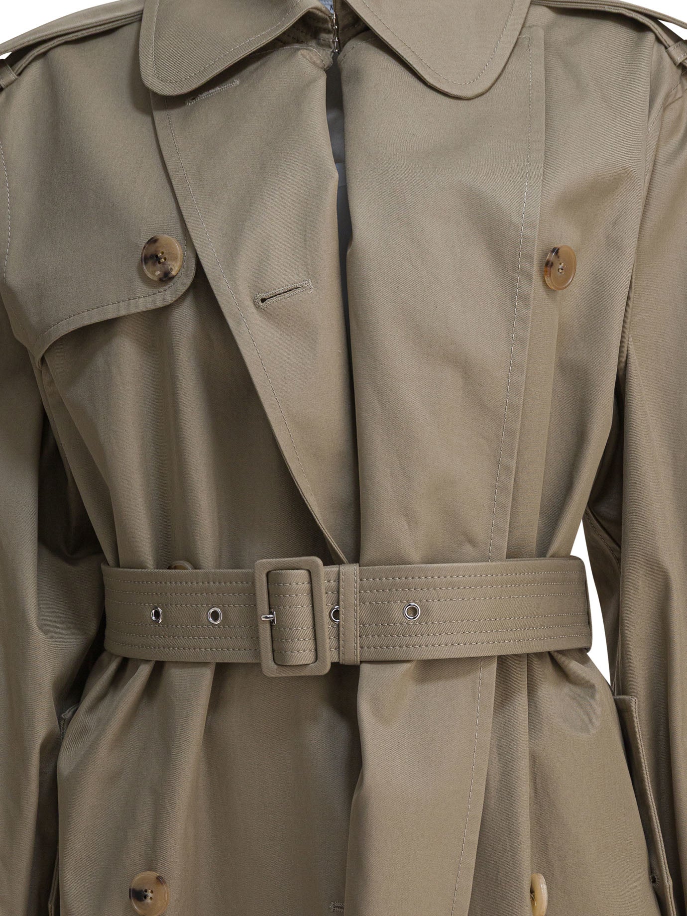 BEIGE COTTON TRENCH Alexander McQueen
