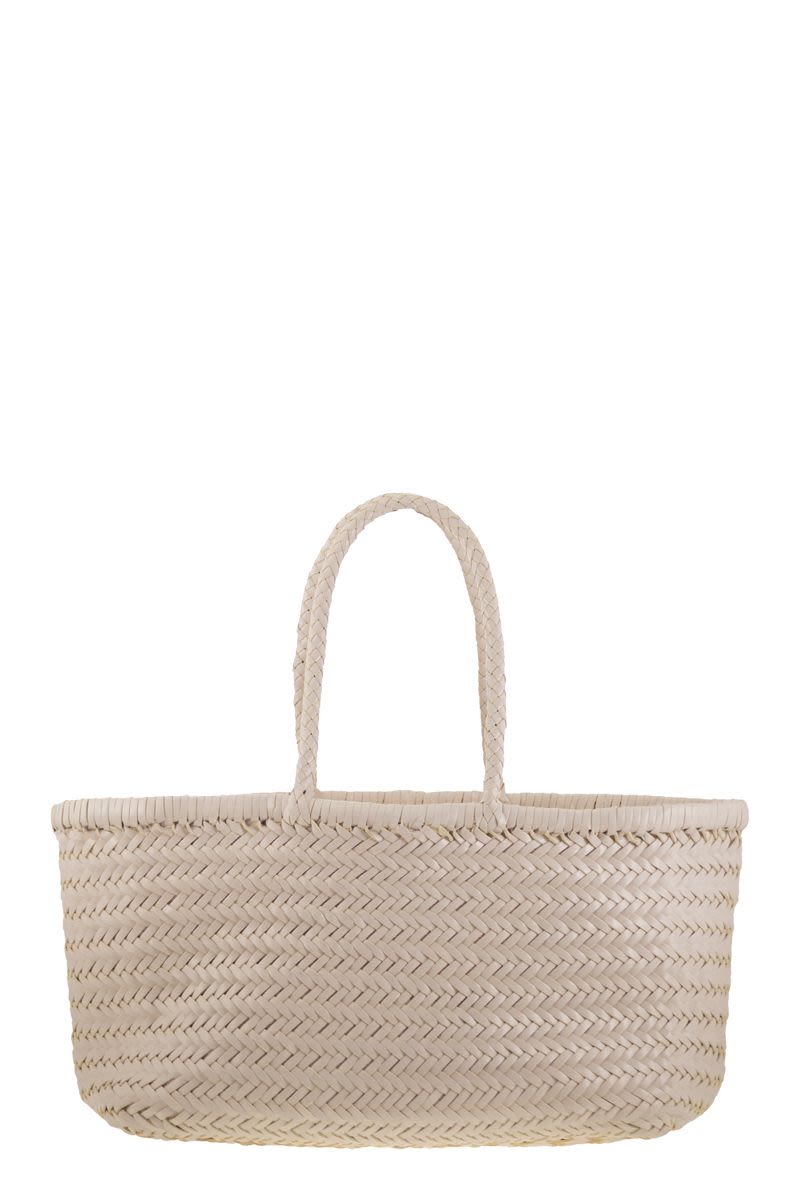 BAMBOO TRIPLE JUMP BIG - WOVEN LEATHER BAG Dragon SAND ONE SIZE