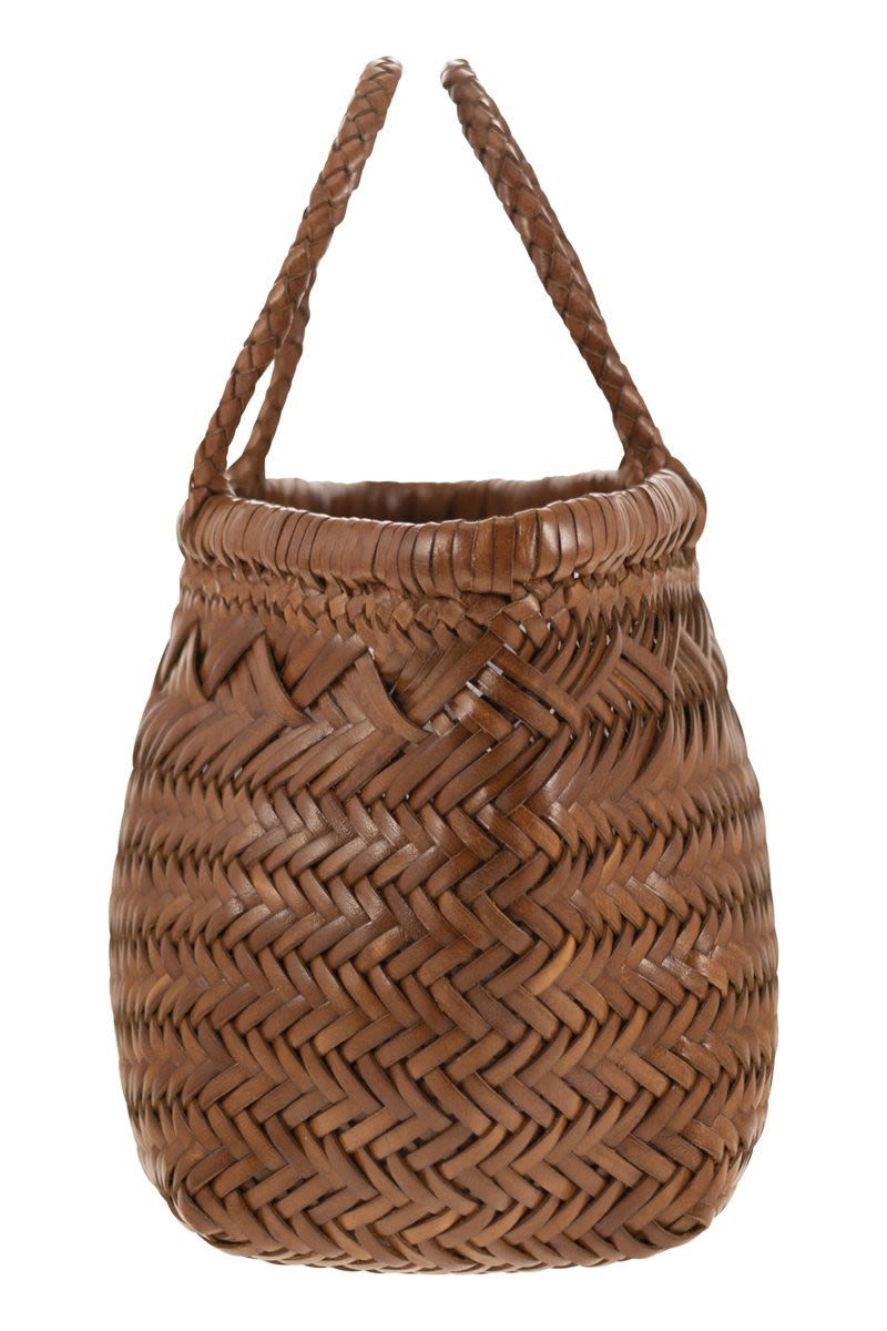 TRIPLE JUMP SMALL - WOVEN LEATHER BAG Dragon