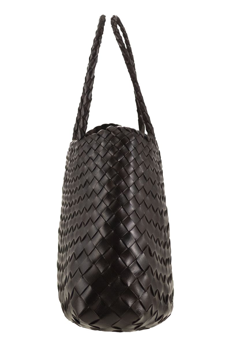 SANTA CROCE SMALL - WOVEN LEATHER BAG Dragon