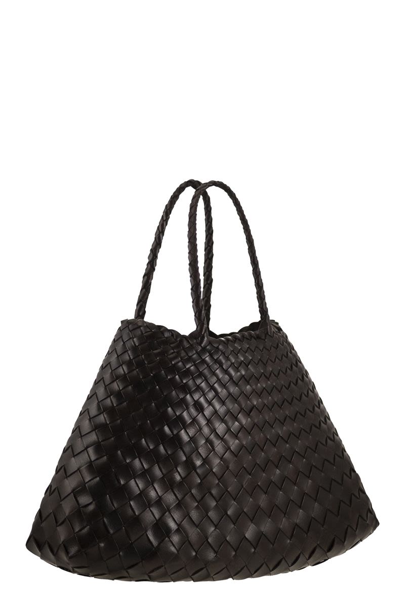 SANTA CROCE SMALL - WOVEN LEATHER BAG Dragon