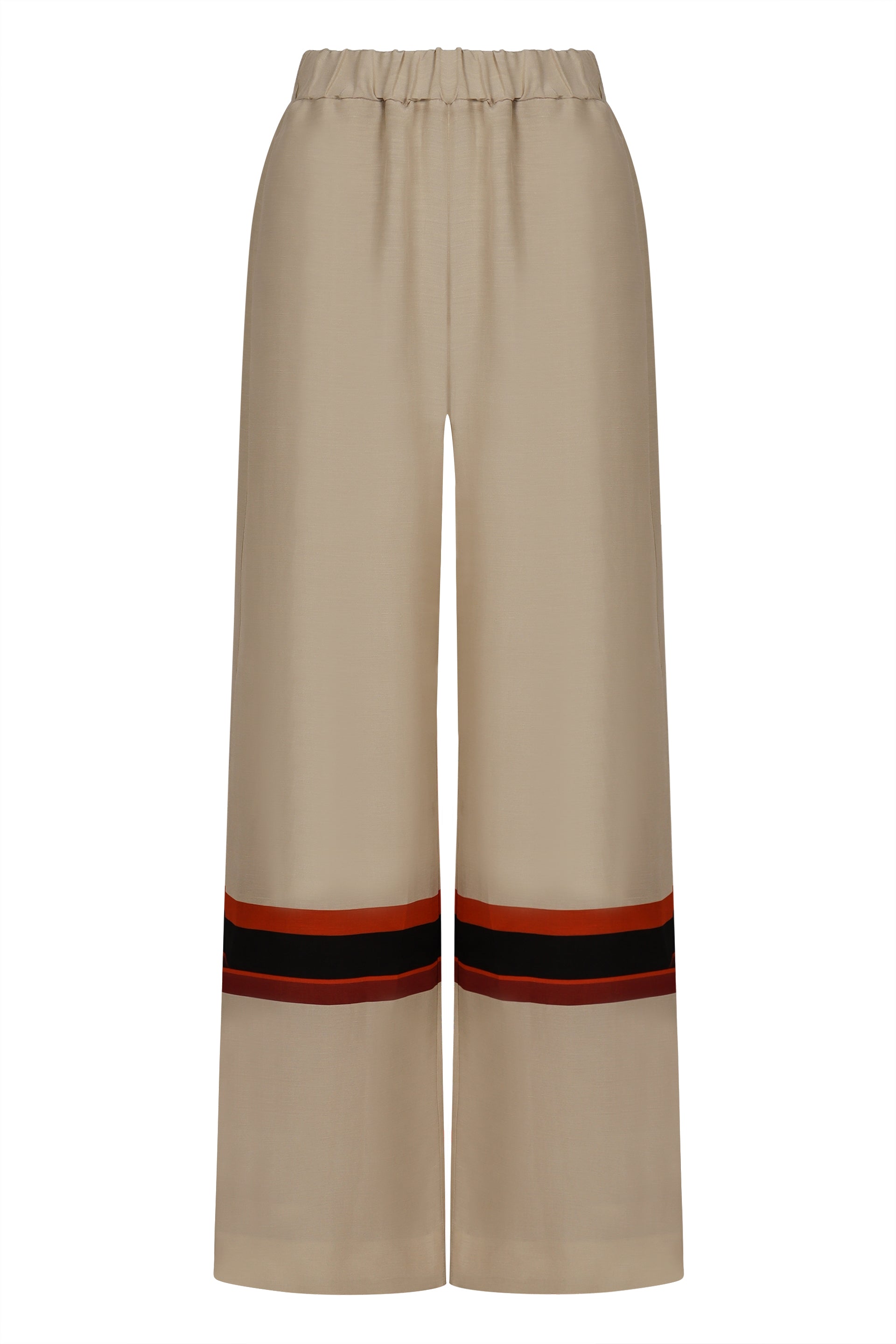 LINEN AND SILK TROUSERS RAQUEL DINIZ Ecru 40