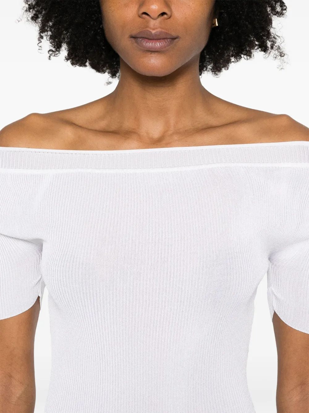 WHITE BOAT NECK TOP Khaite