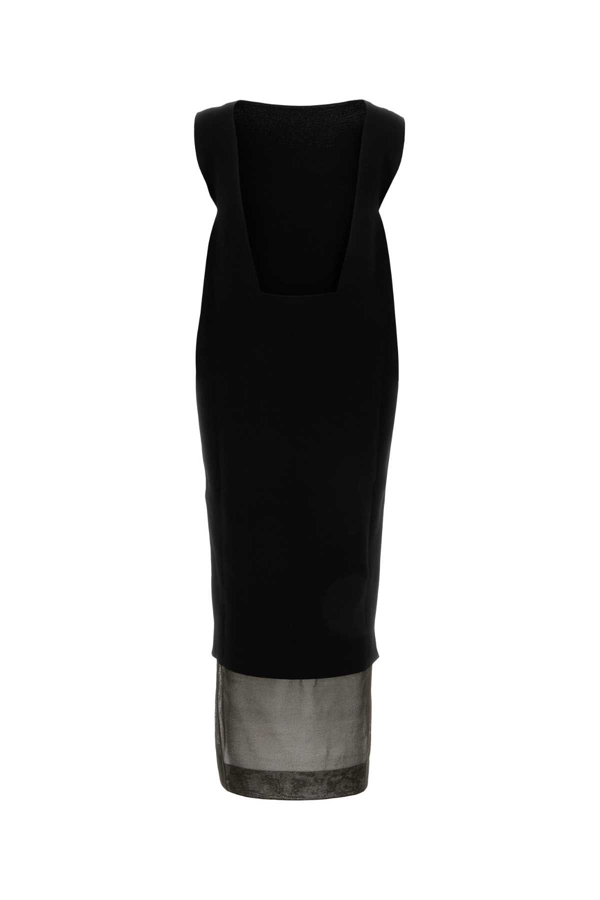 BLACK VISCOSE BLEND MALIK DRESS Khaite