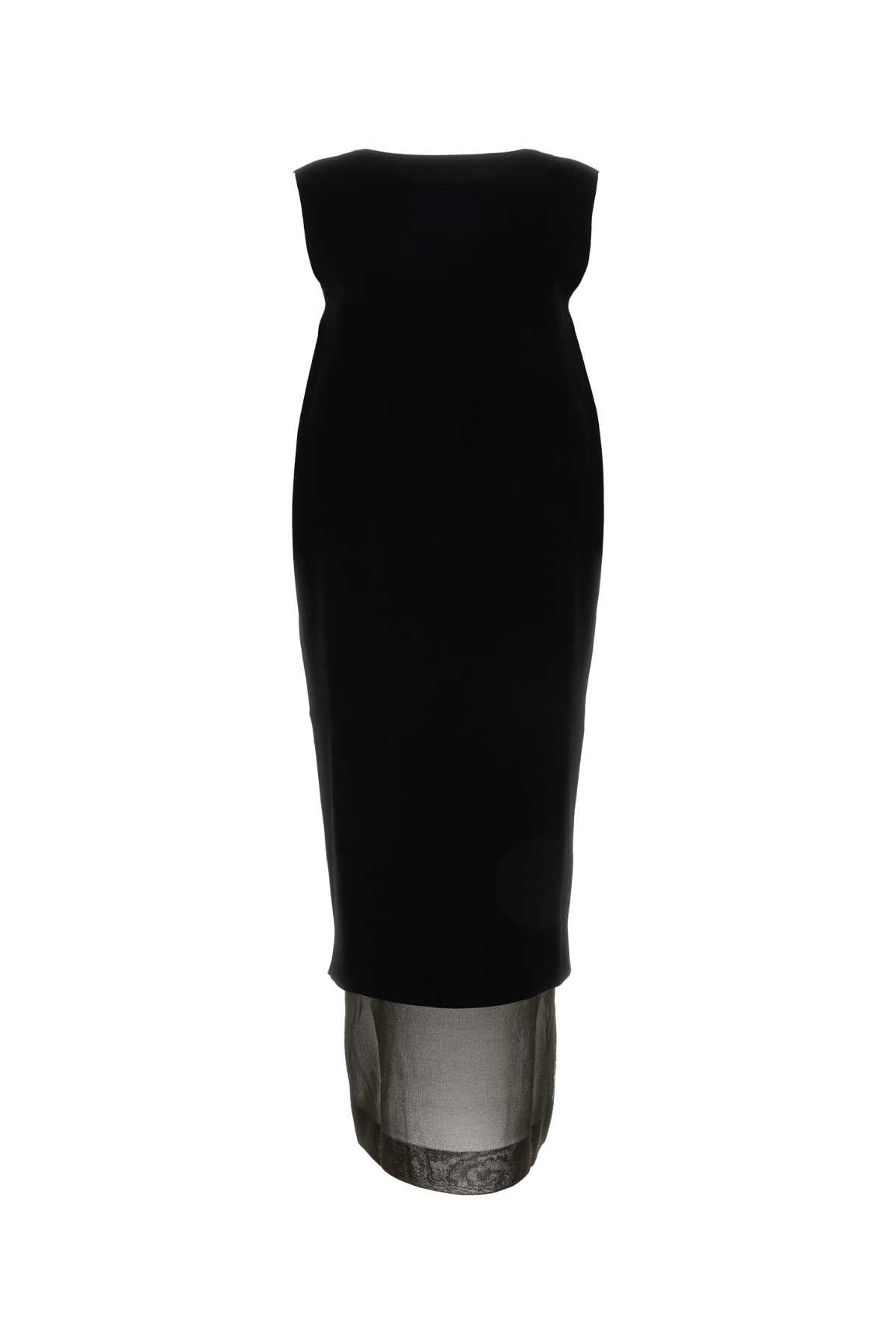 BLACK VISCOSE BLEND MALIK DRESS Khaite BLACK XS