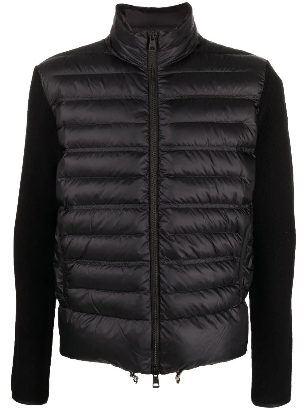 PADDED JACKET WITH KNITTED SLEEVES Moncler BLACK S