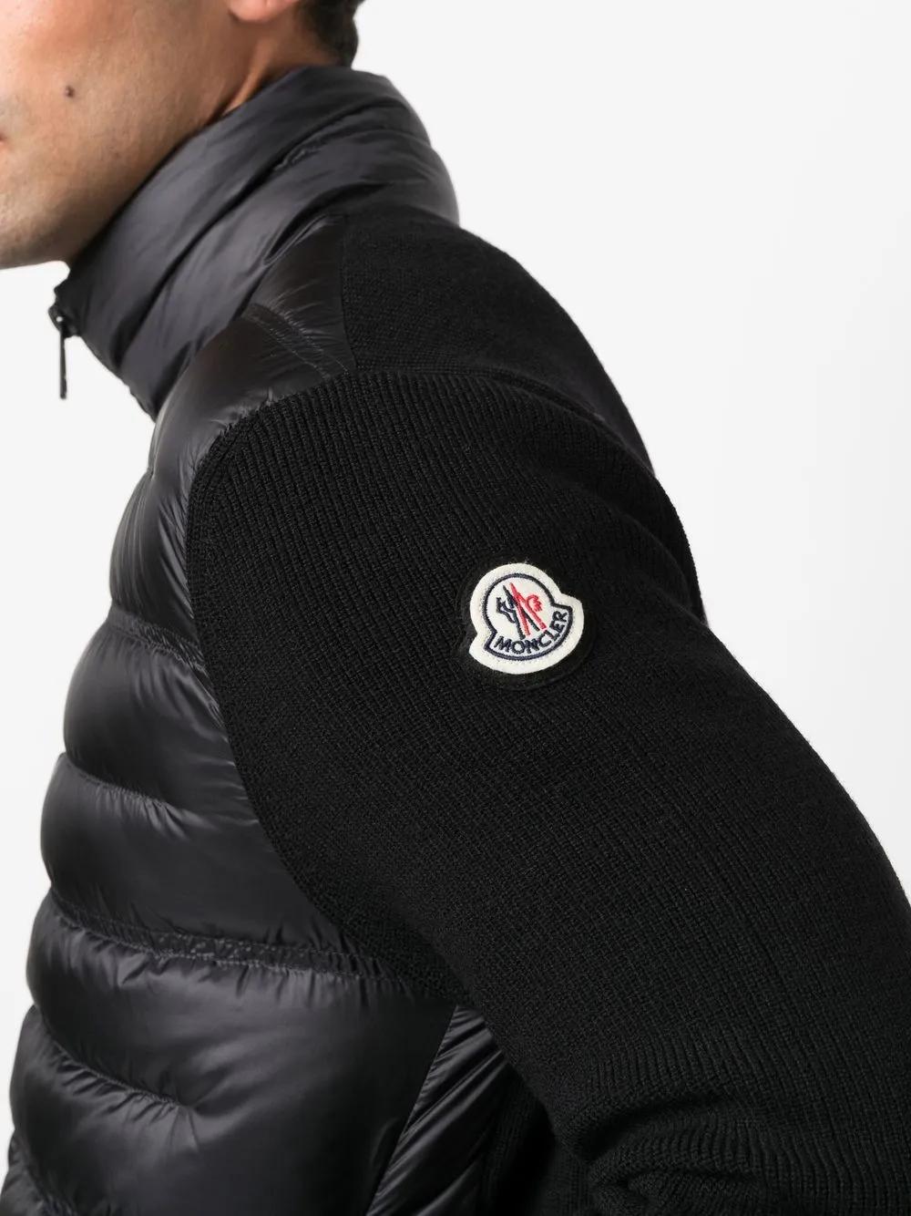 PADDED JACKET WITH KNITTED SLEEVES Moncler