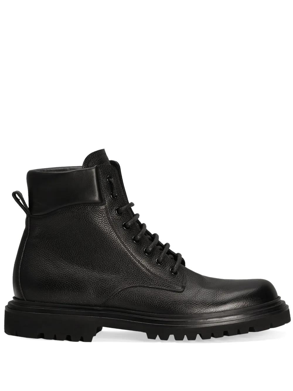 LEATHER BOOTS WITH LACE-UP DESIGN Dolce & Gabbana NERO 42