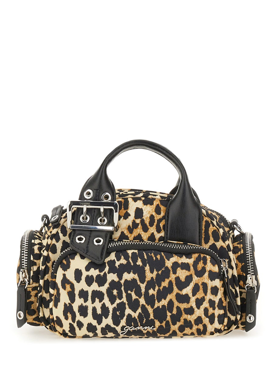 NYLON SMALL DUFFLE BAG Ganni BROWN UNI