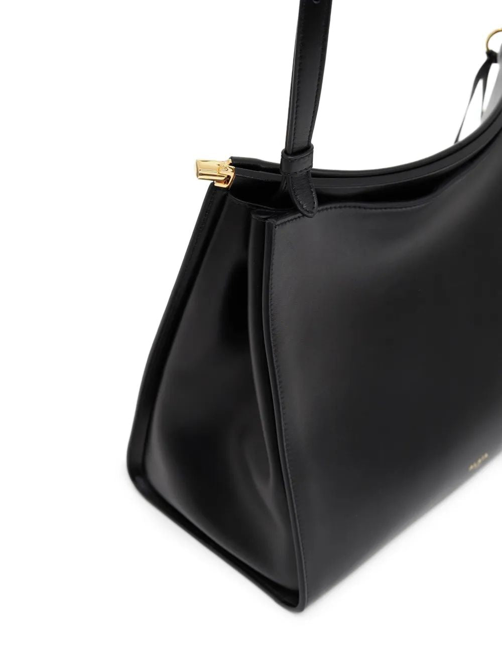 LE CLICK SQUARE LEATHER BAG M BLACK Alaia