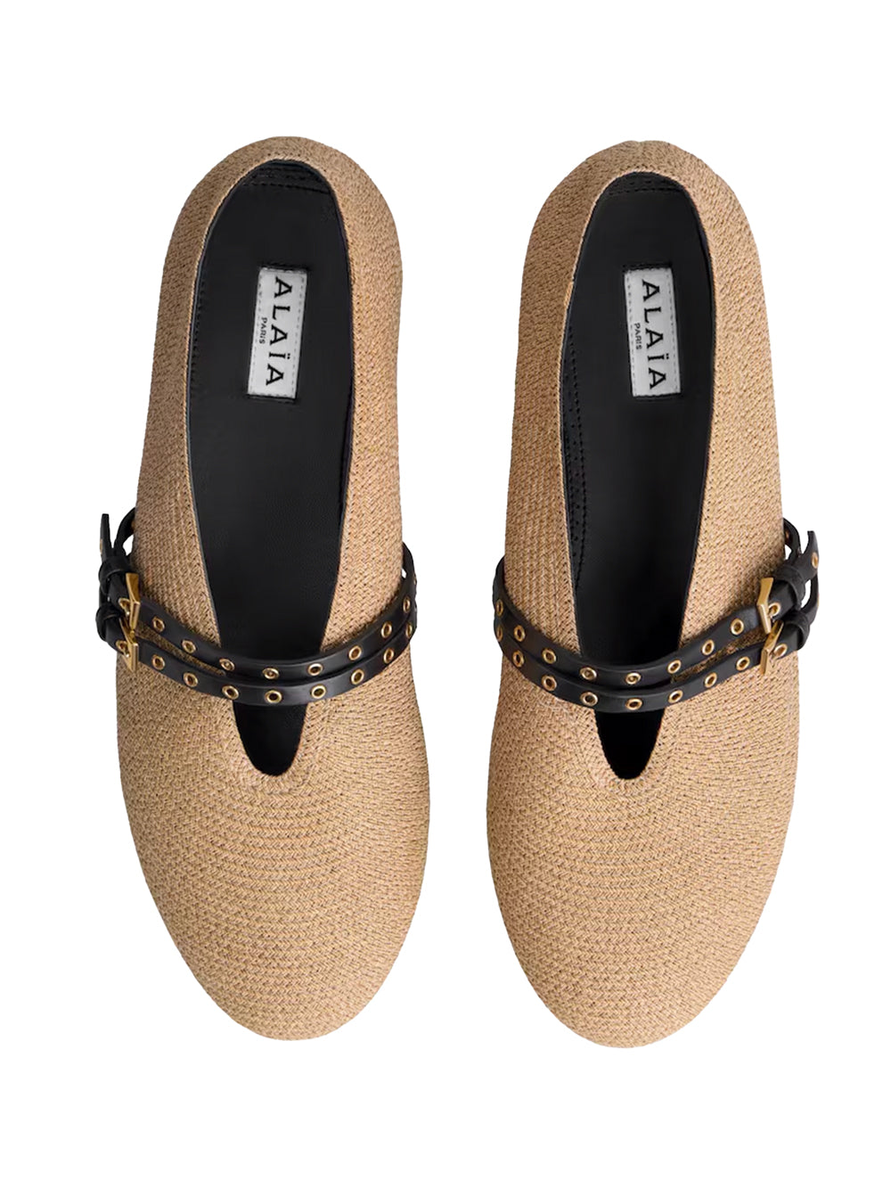 BALLET FLATS IN PAPER STRAW Alaia