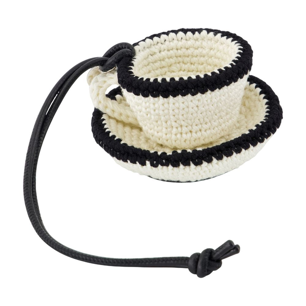 WHITE COTTON LEATHER KEY HOLDERS Jw Anderson WHITE UNI