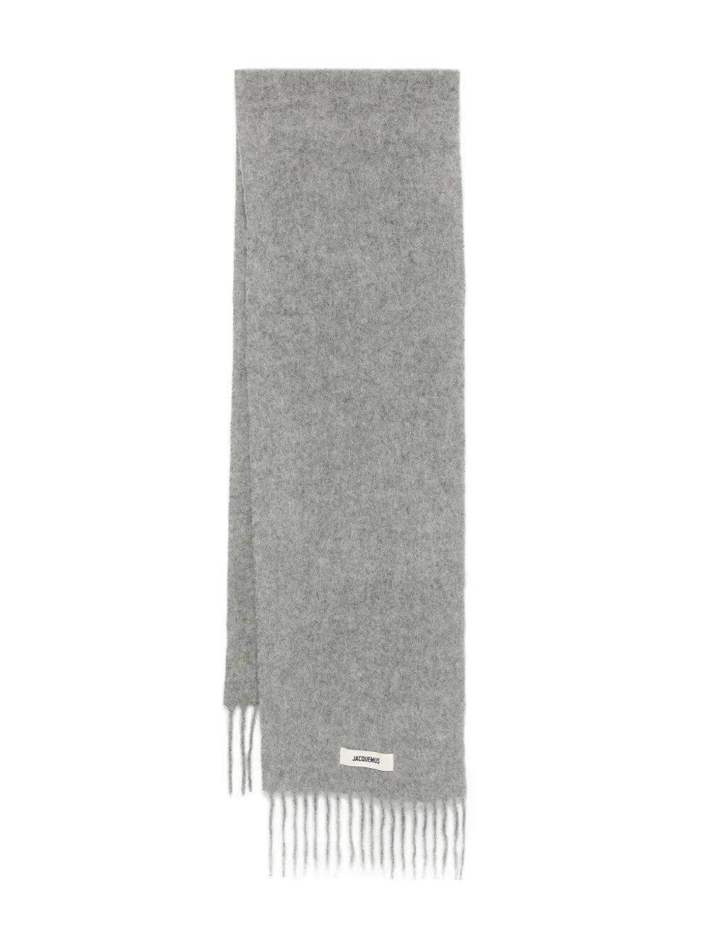 CARRO SCARF WITH FRINGES Jacquemus GREY UNICA