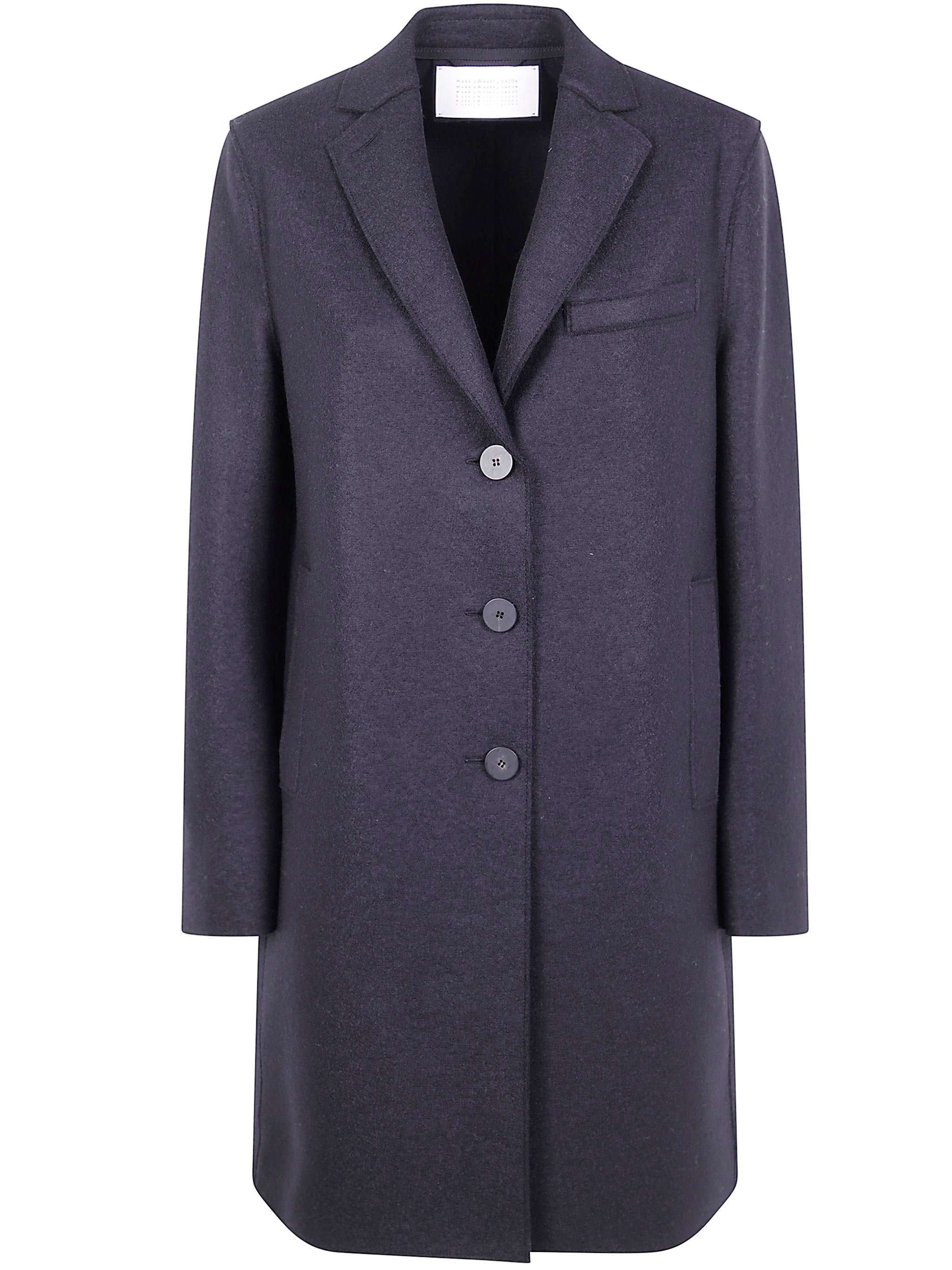 WOMEN TOPCOAT PRESSED WOOL Harris Wharf London BLACK 46