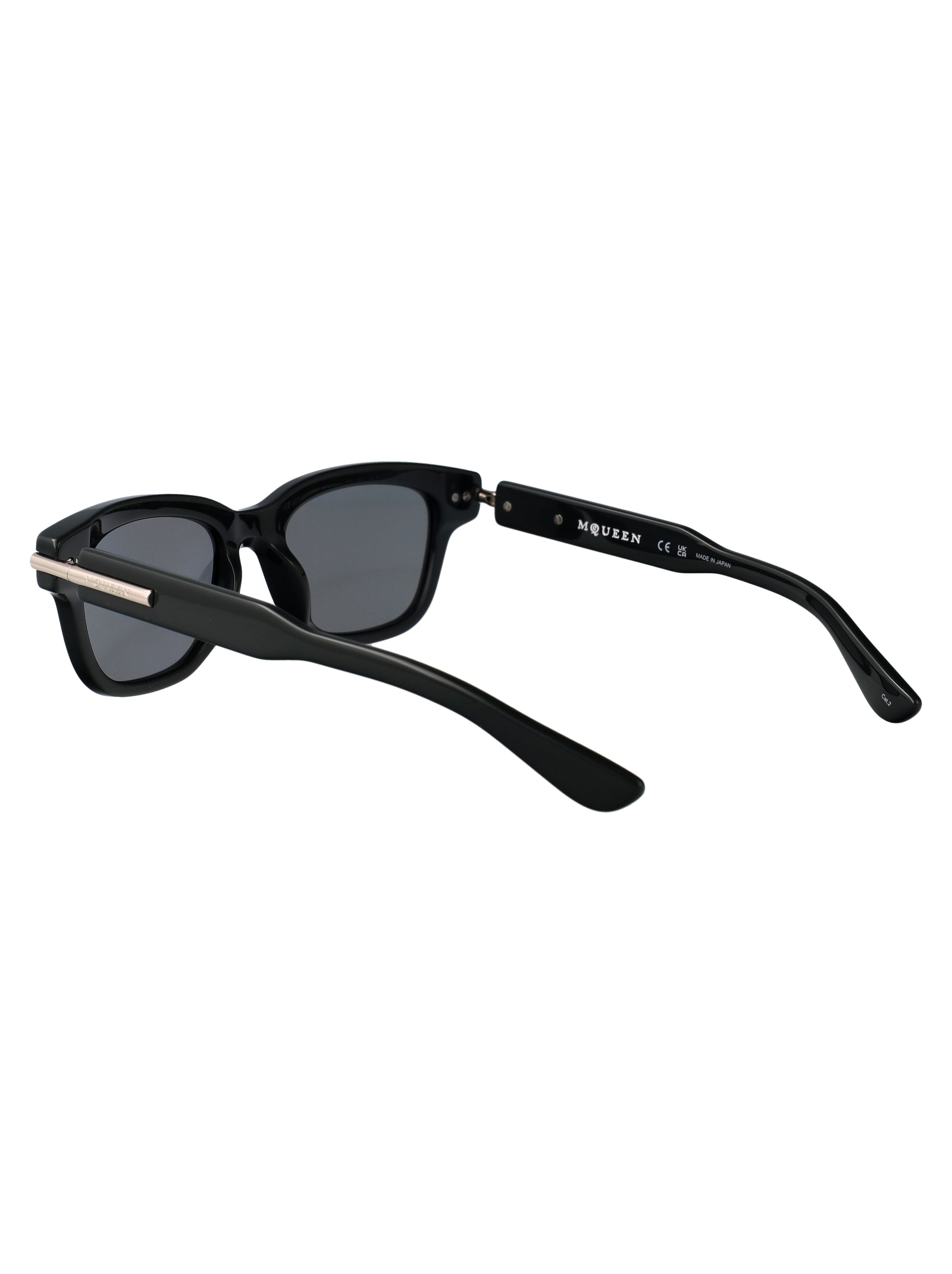 GREEN-GREEN-GREY RECYCLED ACETATE SUNGLASSES Alexander McQueen