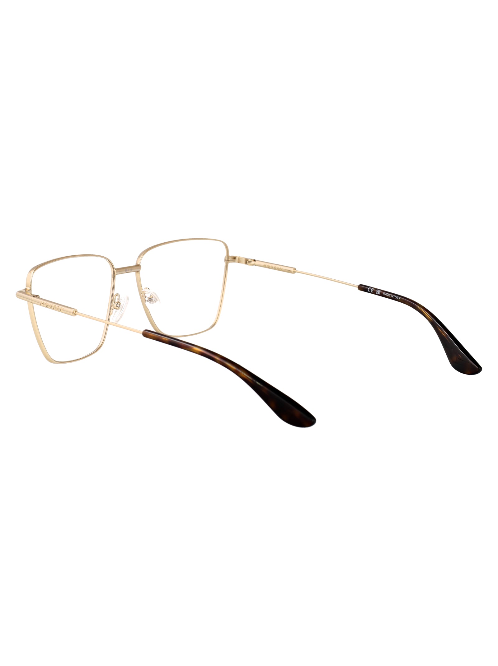 GOLD-GOLD-TRANSPARENT METAL GLASSES Alexander McQueen