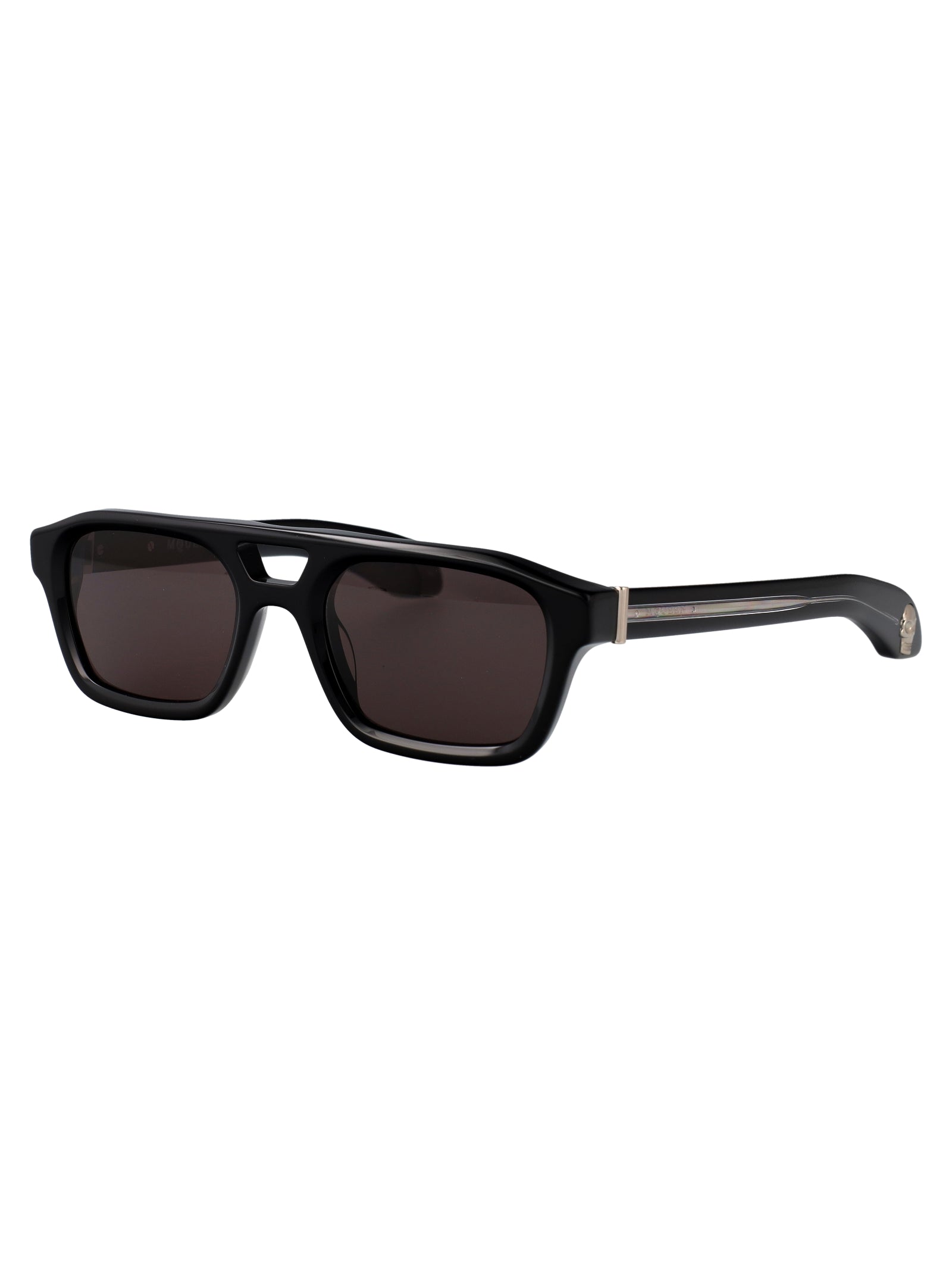 BLACK-BLACK-GREY ACETATE SUNGLASSES Alexander McQueen