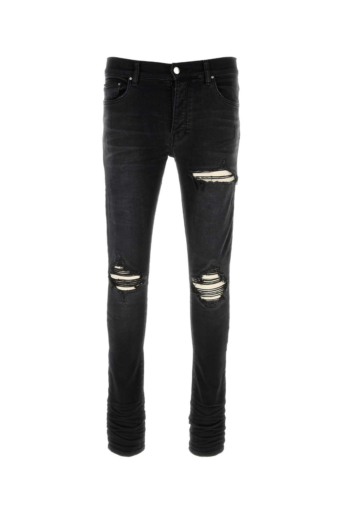 BLACK STRETCH DENIM JEANS AMIRI BLACK 33