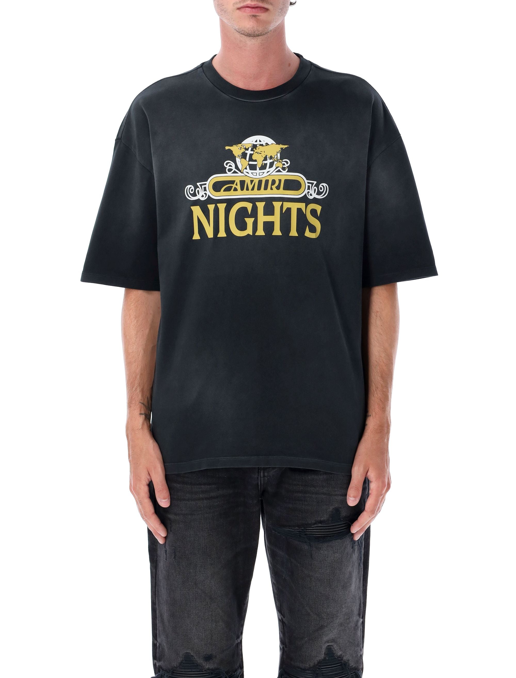 NIGHT OVERSIZED T-SHIRT AMIRI BLACK S