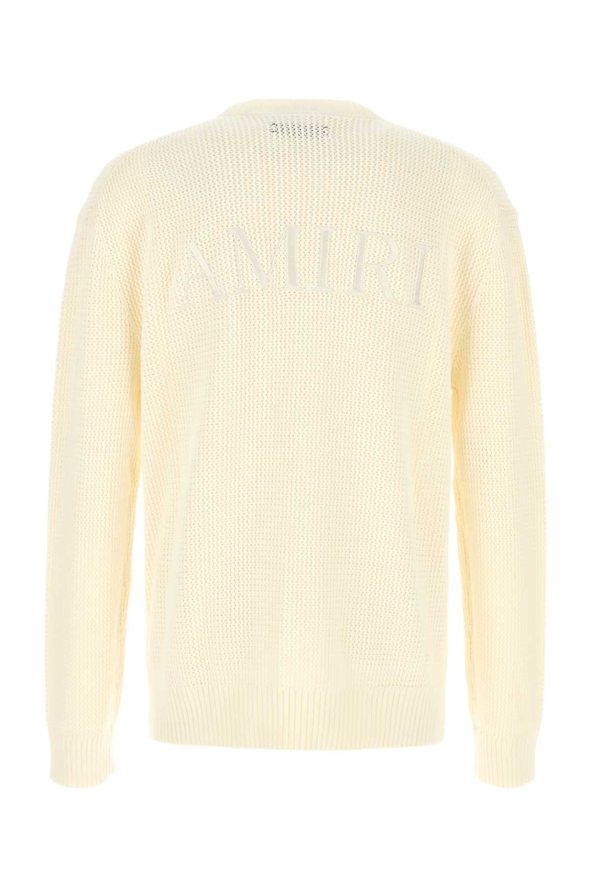 CREAM CROCHET SWEATER AMIRI