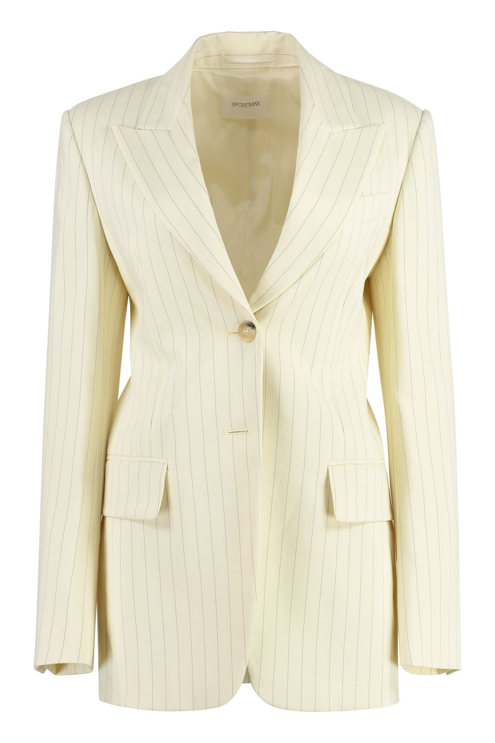 SINGLE-BREASTED TWO-BUTTON JACKET MAX MARA SPORTMAX Ivory 42