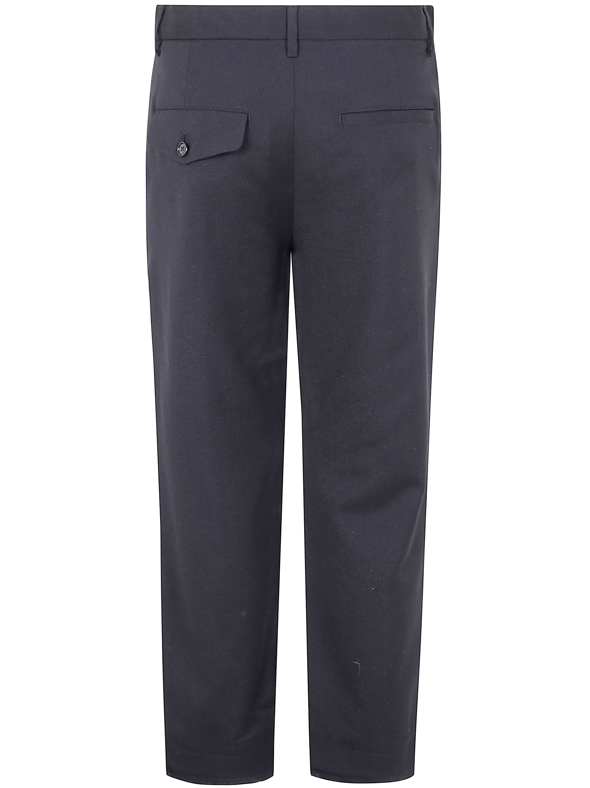 "RAEL" CIGARETTE TROUSERS WITH RAW EDGE COTTON DETAIL Ann Demeulemeester