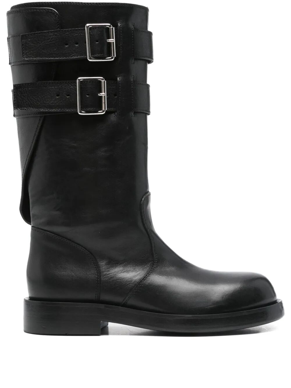 "OSMO" ROUNDED BOOTS WITH BELTS Ann Demeulemeester BLACK 36