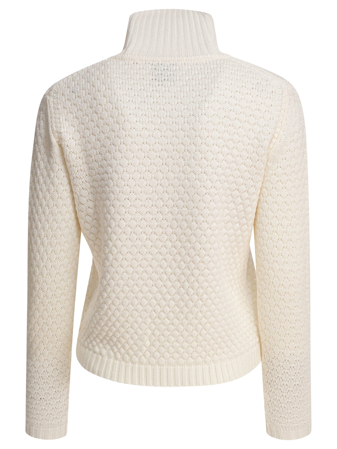 WHITE MERINO WOOL KNITWEAR RAKKI