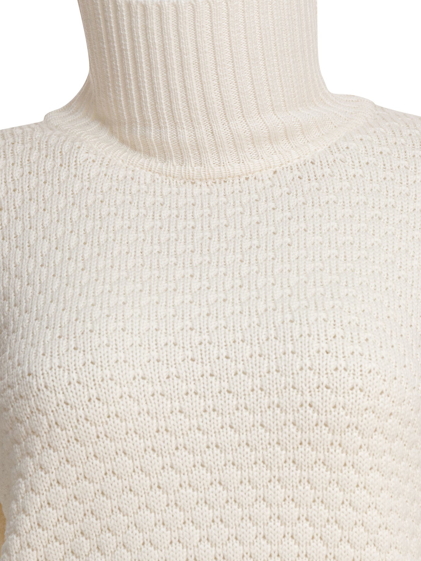 WHITE MERINO WOOL KNITWEAR RAKKI