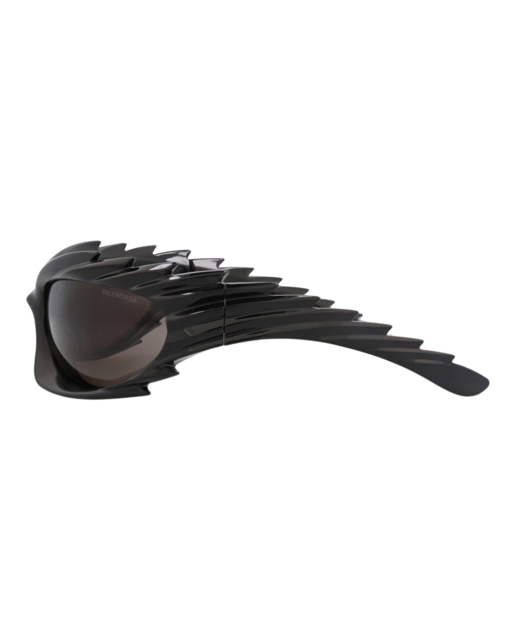 Balenciaga geometric sunglasses with saddle nose bridge, angled view