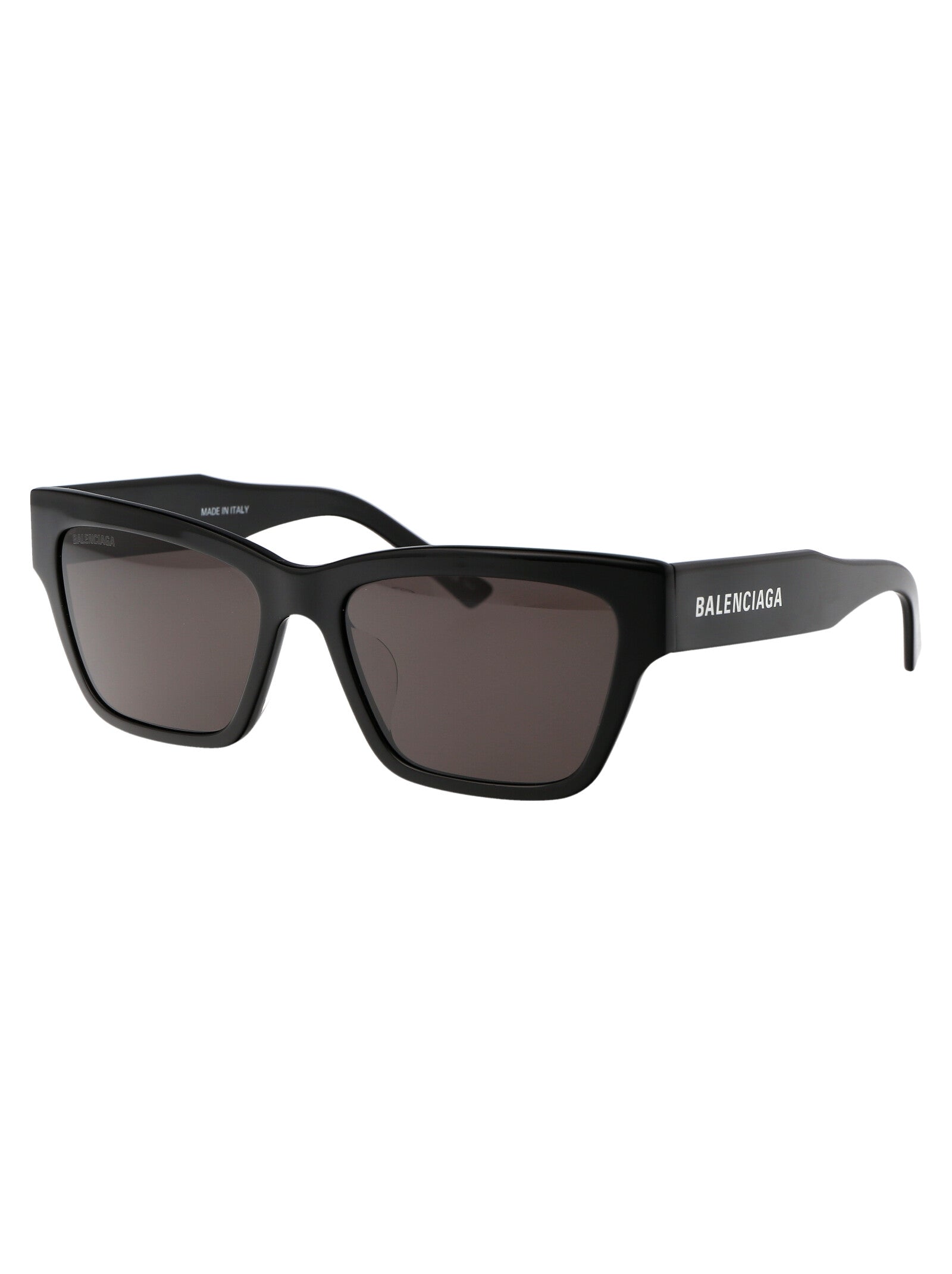 BLACK BLACK GREY ACETATE SUNGLASSES Balenciaga