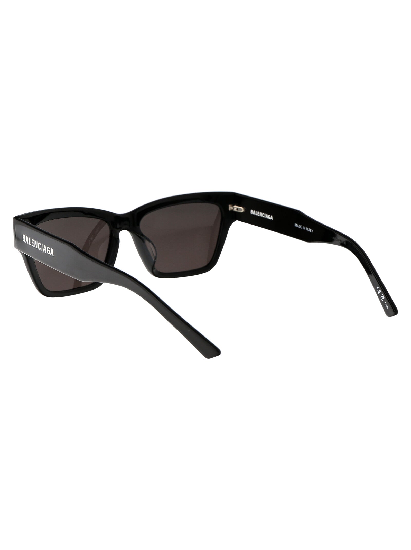 BLACK BLACK GREY ACETATE SUNGLASSES Balenciaga