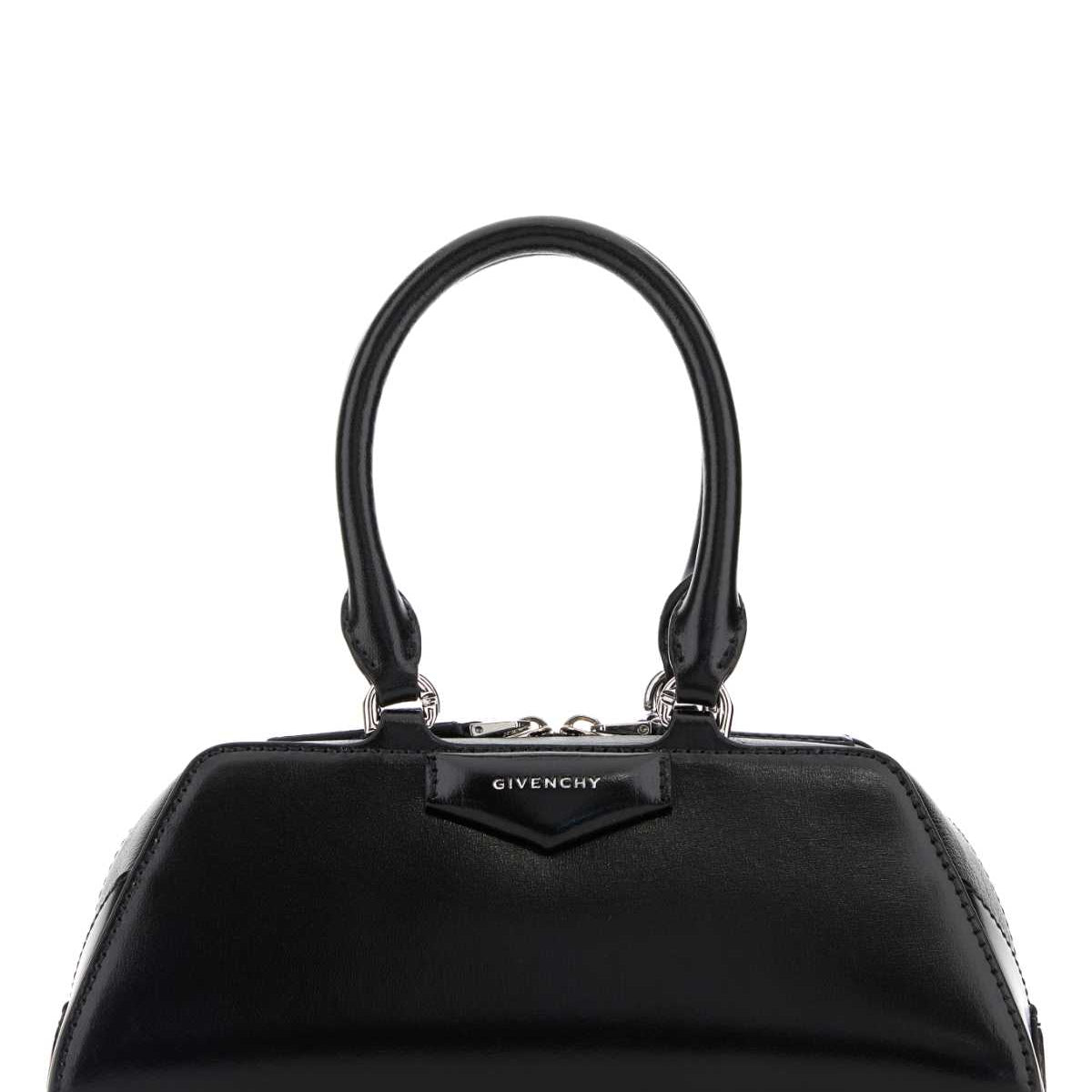 Dorian Medium Calf Leather Shoulder Bag - Black