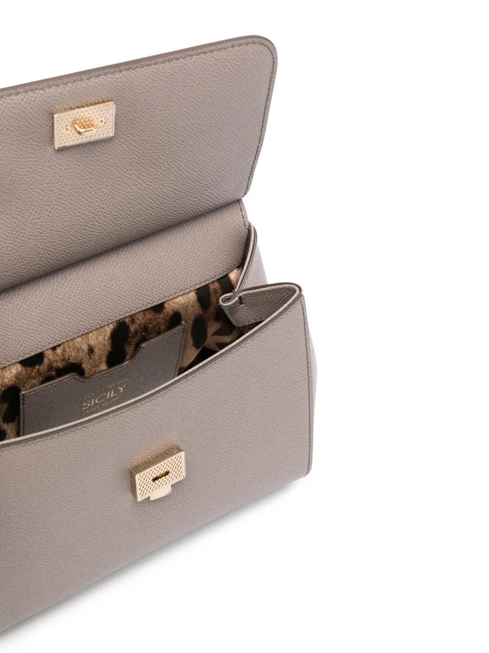 SICILY MEDIA LEATHER HANDBAG Dolce & Gabbana