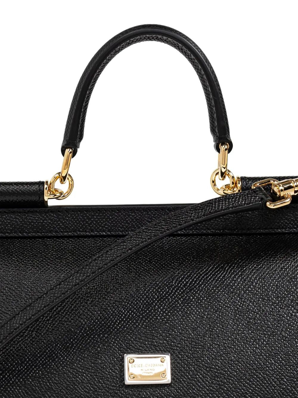 SICILY MEDIA LEATHER HANDBAG Dolce & Gabbana