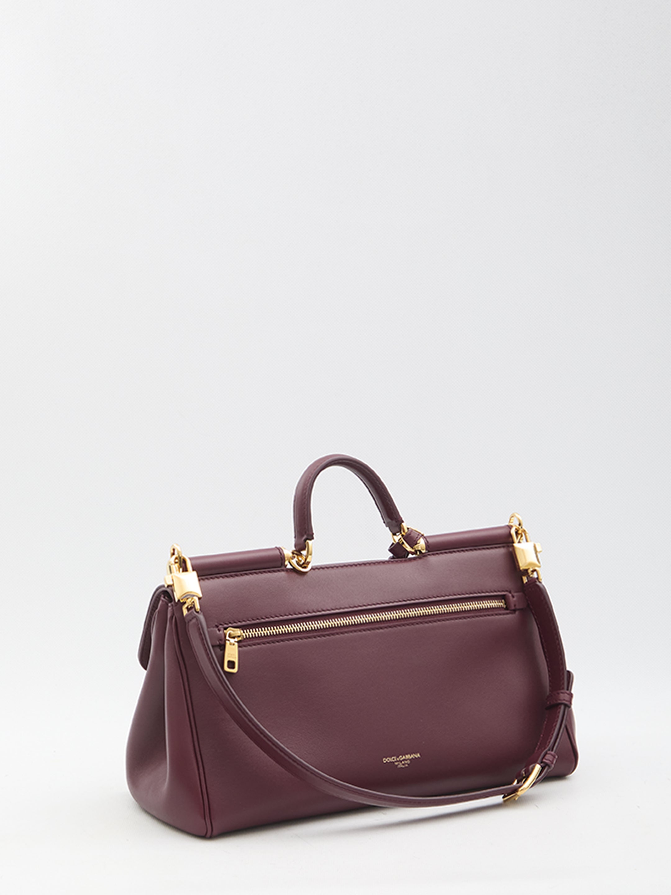 BORDEAUX LEATHER HANDBAGS Dolce & Gabbana