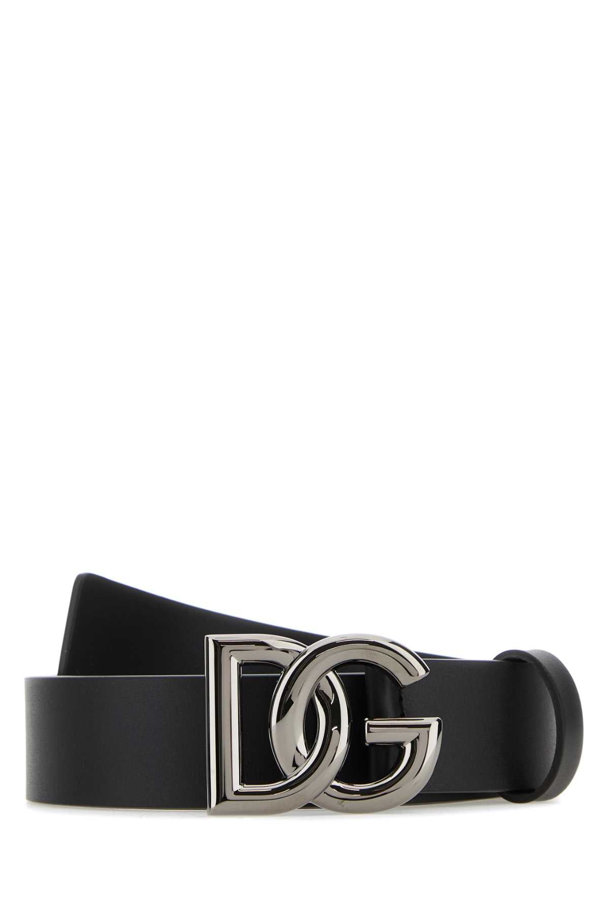 LEATHER BELT Dolce & Gabbana BLACK 105