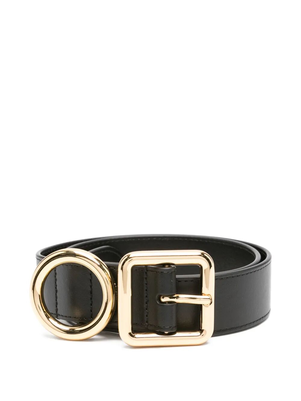 TWO-BUCKLE LEATHER BELT Jacquemus BLACK 75