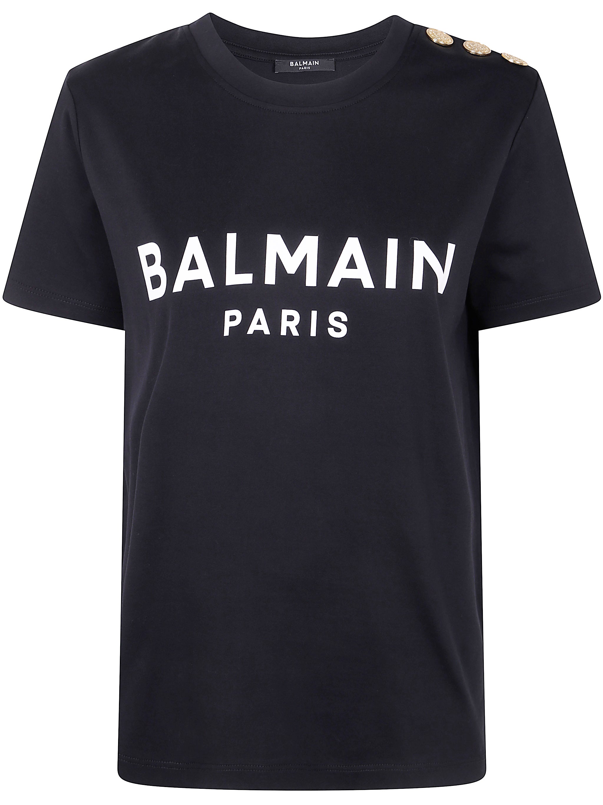3 BUTTONS PRINTED T-SHIRT Balmain BLACK XS